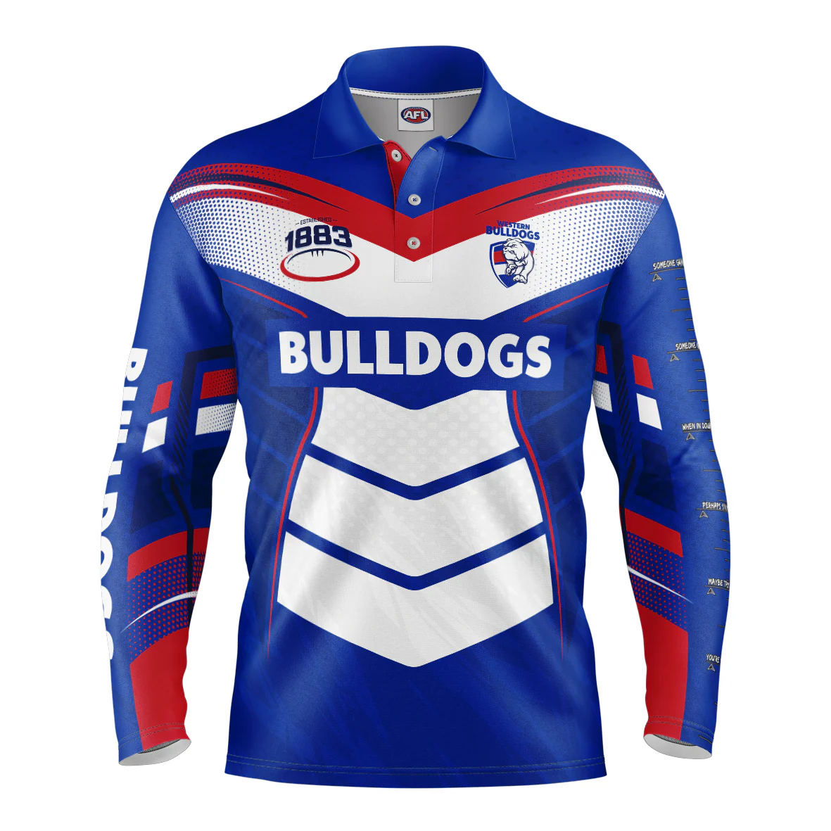 AFL 'Cyber' Fishing Shirt - Western Bulldogs - Adult - Mens - Polo