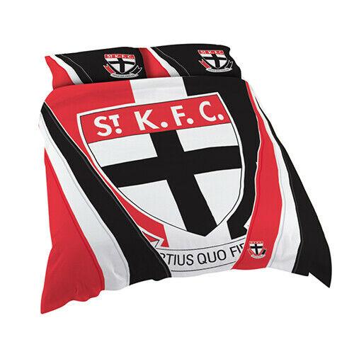 AFL Doona Quilt Cover With Pillow Case - St Kilda Saints - All Sizes - - Image 4