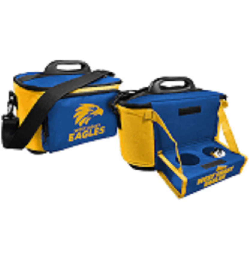 AFL Drink Cooler Bag With Tray - West Coast Eagles - Aussie Rules - Zip Pocket - Image 2
