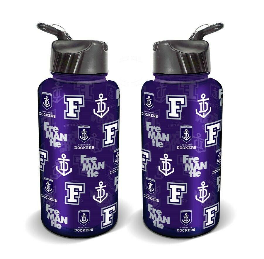AFL Flip Drink Bottle 1L - Fremantle Dockers - BPA Free - Water Bottle