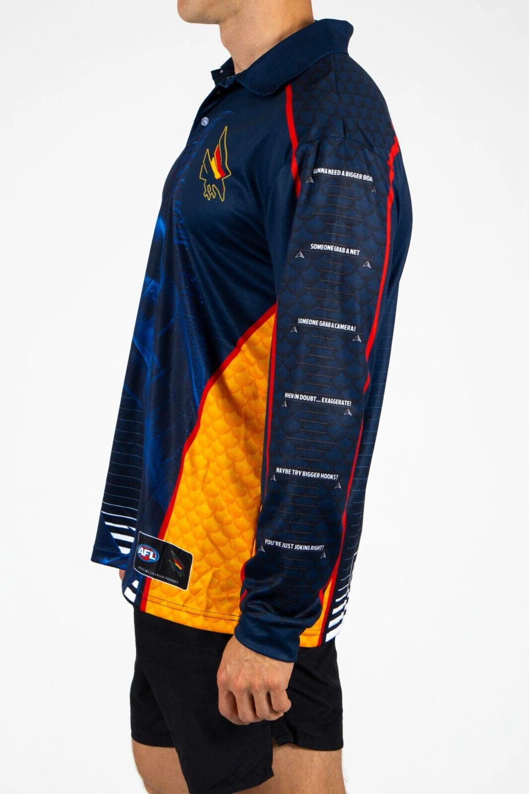 AFL Footy 'n' Fishing Shirt - Adelaide Crows - Adult - Mens - Polo - Image 3