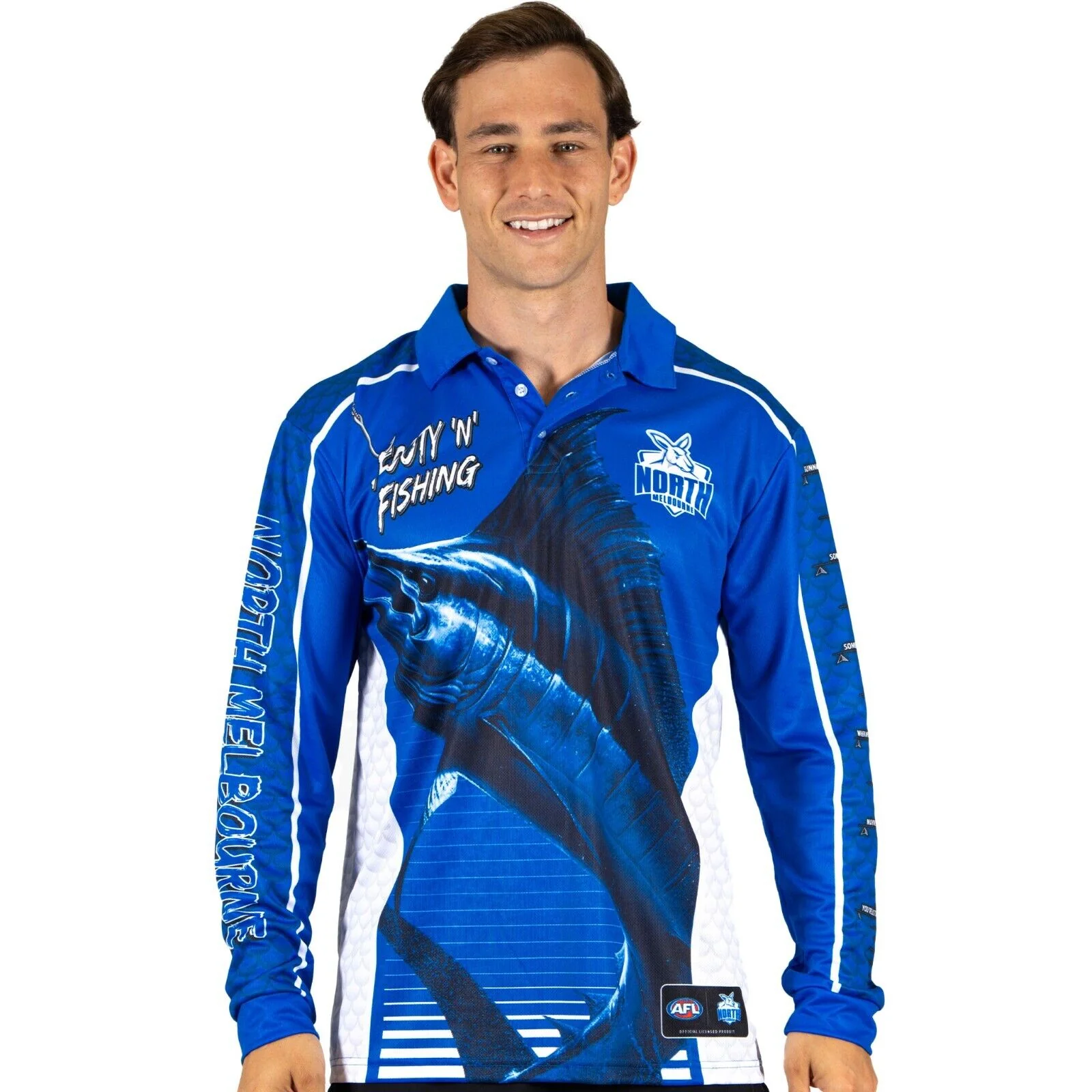 AFL Footy 'n' Fishing Shirt - North Melbourne Kangaroos - Adult - Mens - Polo
