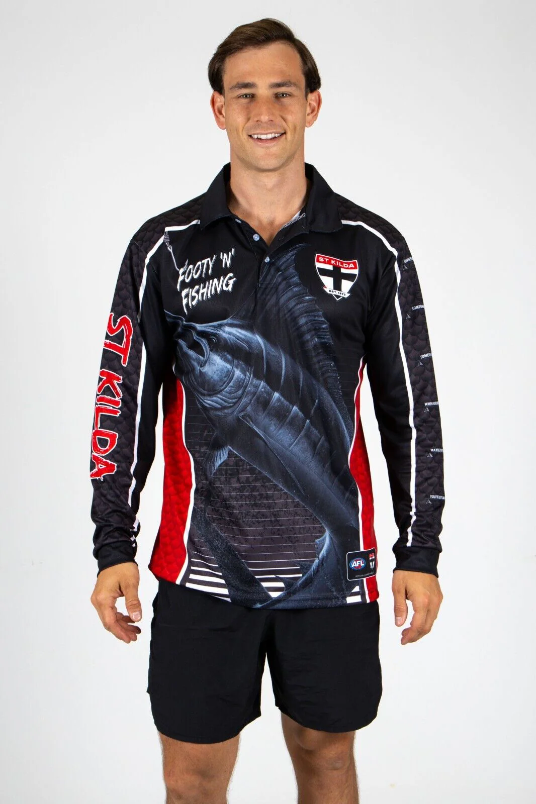AFL Footy 'n' Fishing Shirt - St Kilda Saints - Adult - Mens - Polo