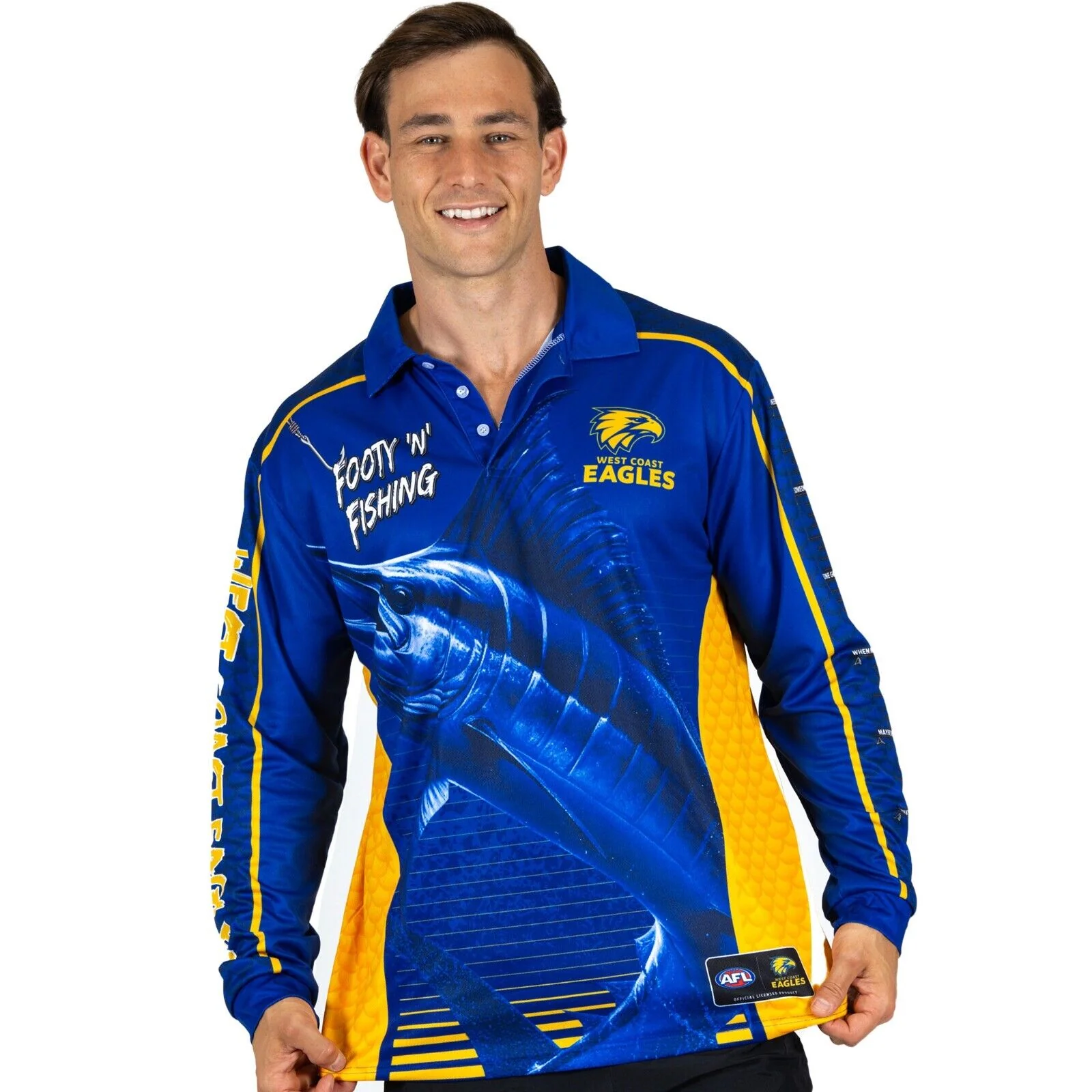AFL Footy 'n' Fishing Shirt - West Coast Eagles - Youth - Polo