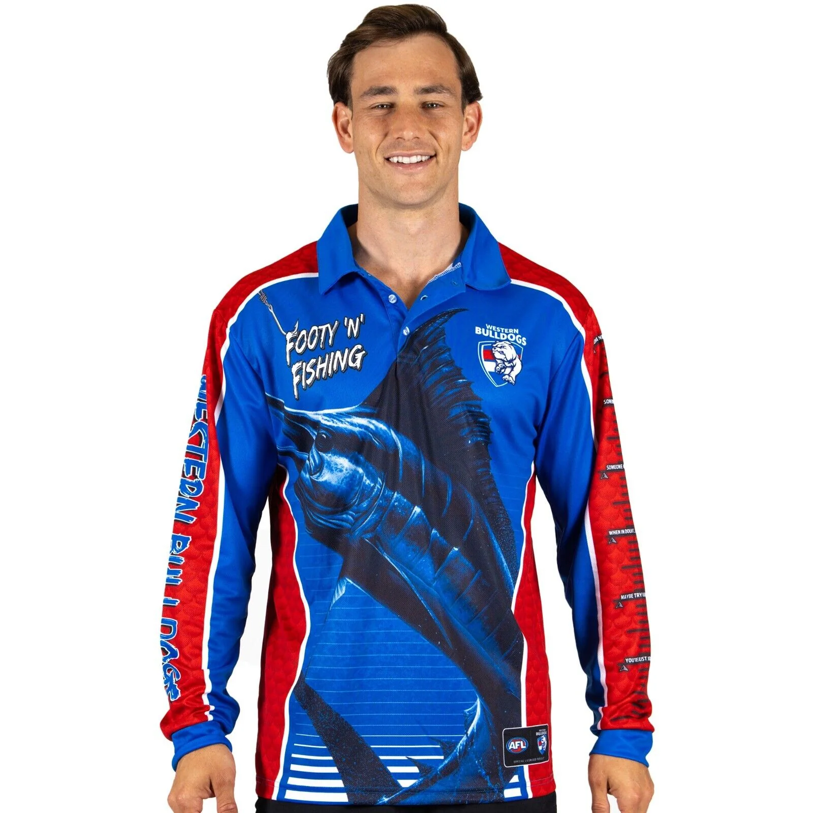 AFL Footy 'n' Fishing Shirt - Western Bulldogs - Adult - Mens - Polo