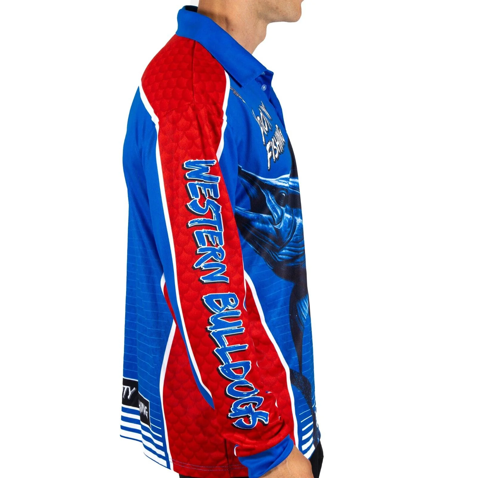 AFL Footy 'n' Fishing Shirt - Western Bulldogs - Adult - Mens - Polo - Image 2
