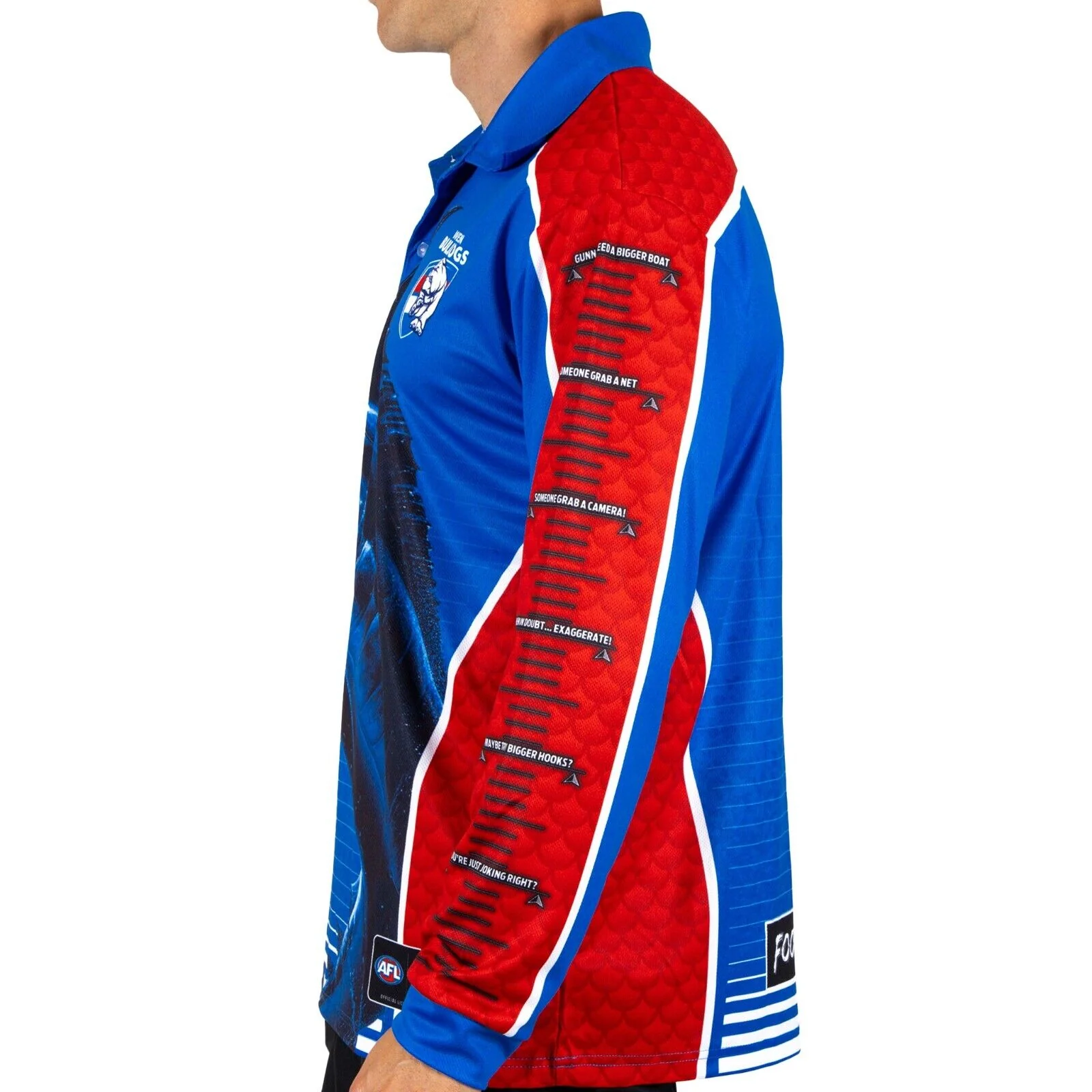 AFL Footy 'n' Fishing Shirt - Western Bulldogs - Adult - Mens - Polo - Image 3