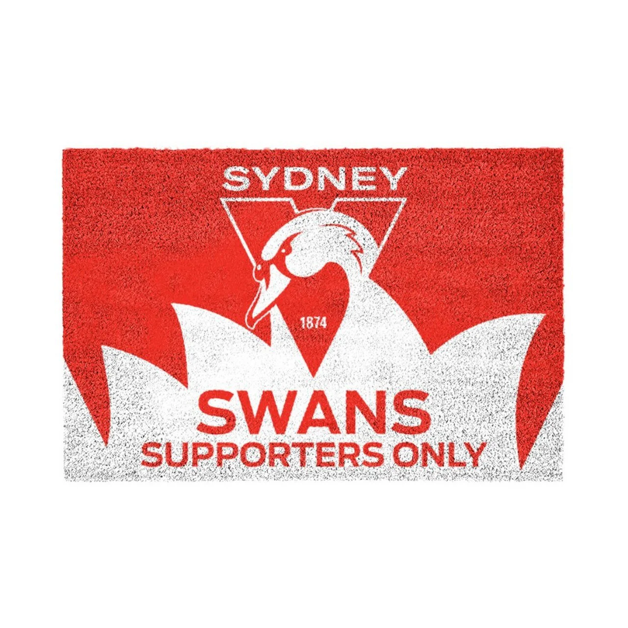 AFL Front Back Door Welcome Entry Mat - Sydney Swans - 61cm x 41cm - Image 2