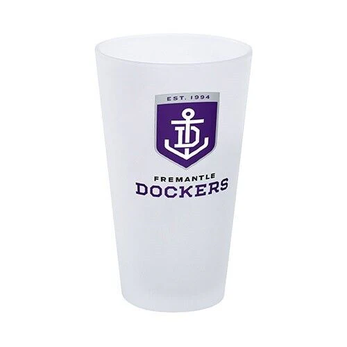 AFL Frosted Conical Glass - Fremantle Dockers - 500ml - Single - Image 2