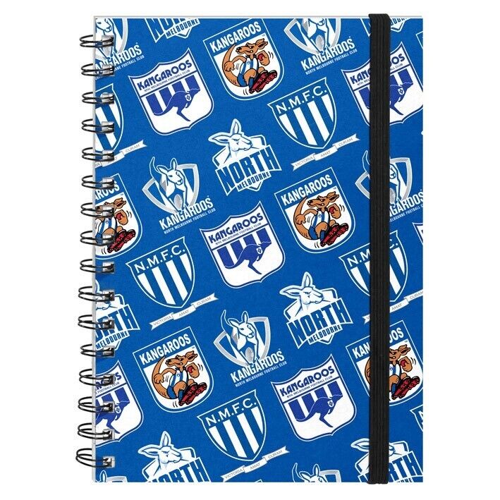 AFL Hard Cover Notebook - North Melbourne Kangaroos - A5 60 Page Pad - Image 2