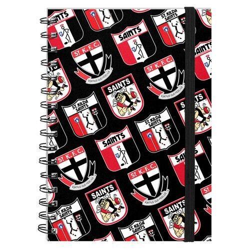 AFL Hard Cover Notebook - St Kilda Saints - A5 60 Page Pad - Image 2