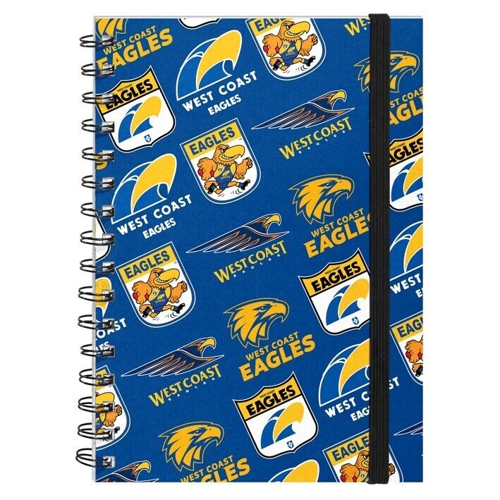 AFL Hard Cover Notebook - West Coast Eagles - A5 60 Page Pad - Image 2