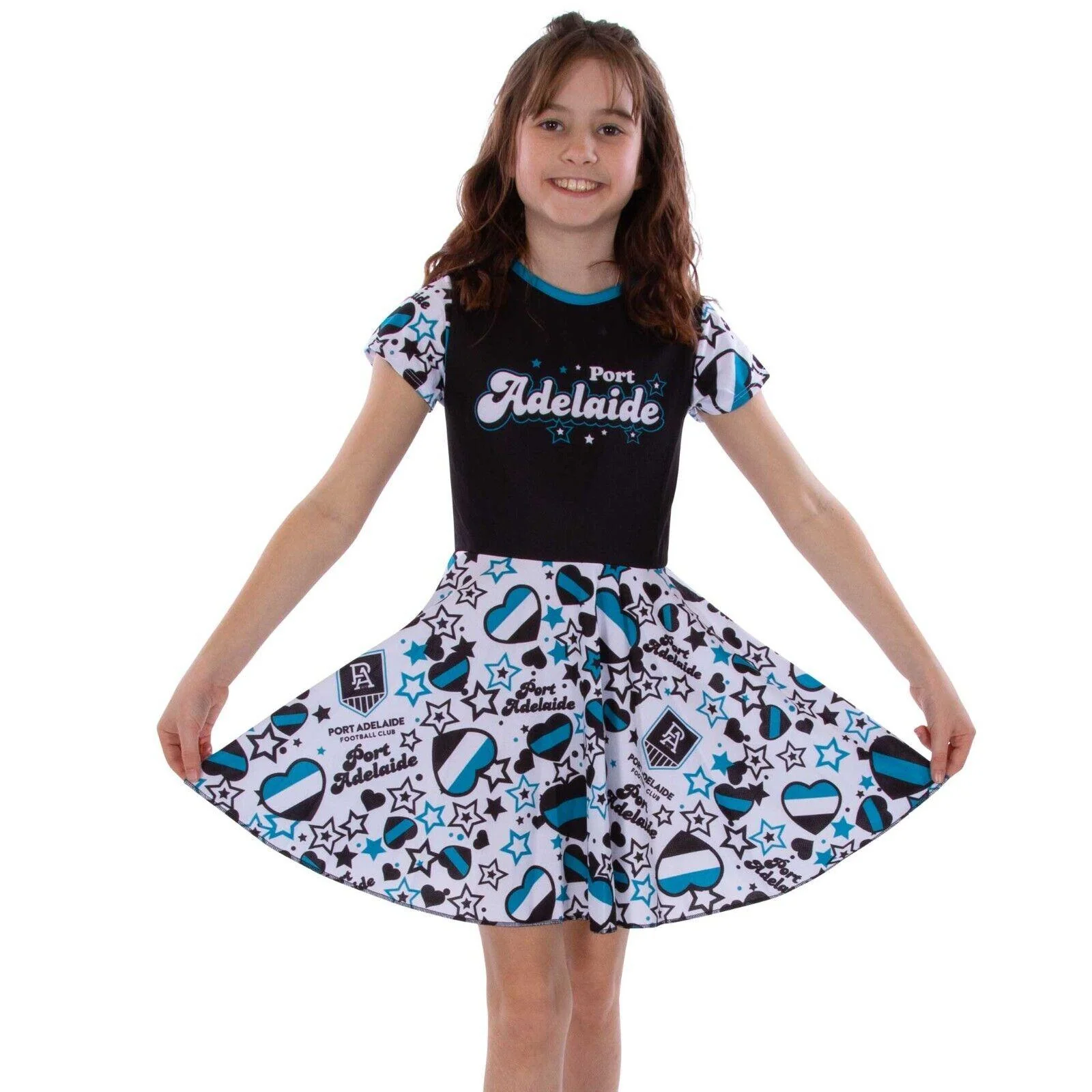 AFL  Heartbreaker Dress - Port Adelaide Power - Girls - Toddler - Kid - Image 2