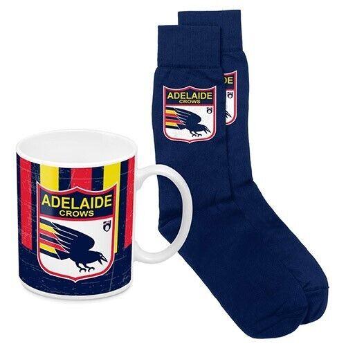 AFL Heritage Coffee Drink Mug & Sock Gift Pack - Adelaide Crows - Gift Boxed - Image 2