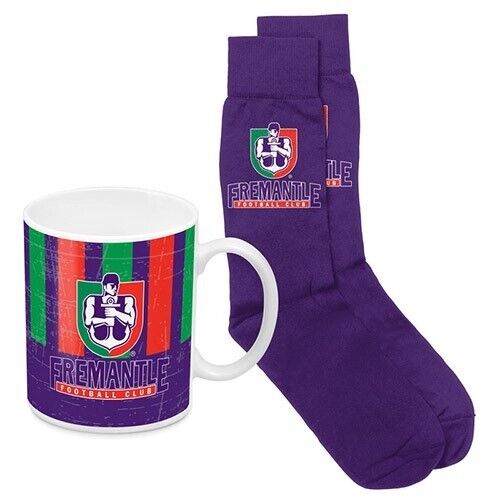 AFL Heritage Coffee Mug & Sock Pack - Fremantle Dockers - Gift Boxed - Image 2