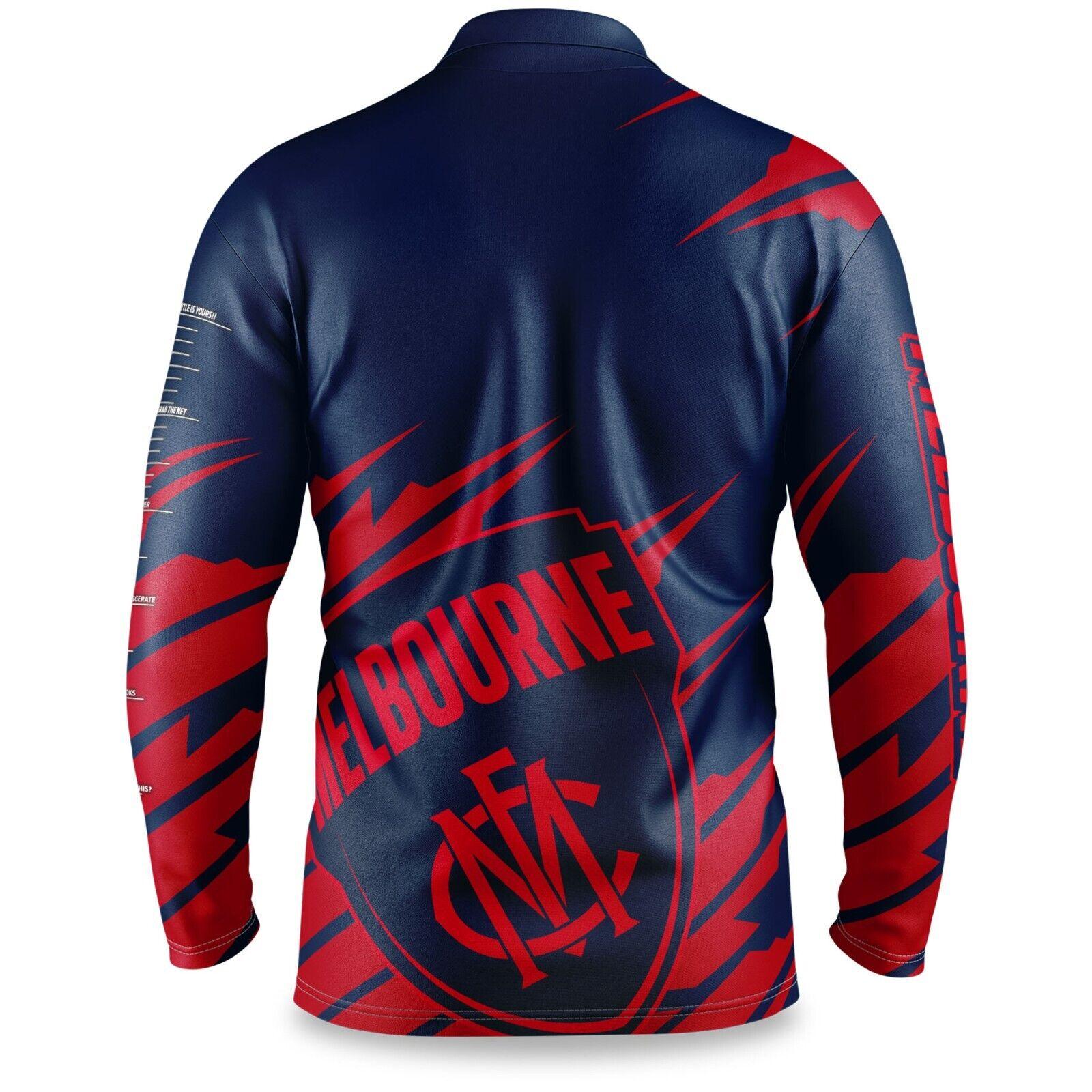 AFL 'Ignition' Fishing Shirt - Melbourne Demons - Adult - Mens - Polo - Image 2