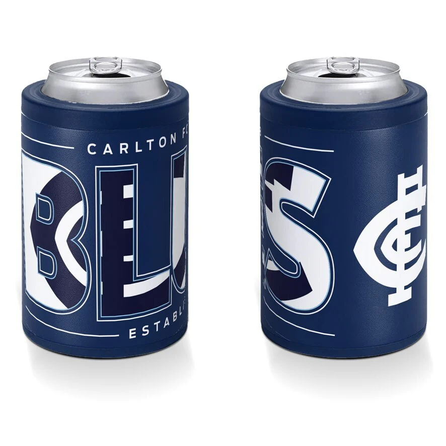 AFL Insulated Can Cooler - Carlton Blues - Stubby Cooler - Twist Top Lid - Image 2
