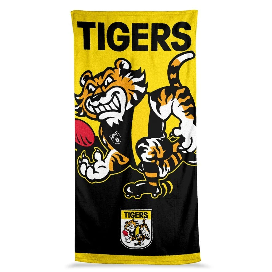 AFL  Jumbo Beach Towel - Richmond Tigers - Team Mascot - 90cmx170cm - Image 2