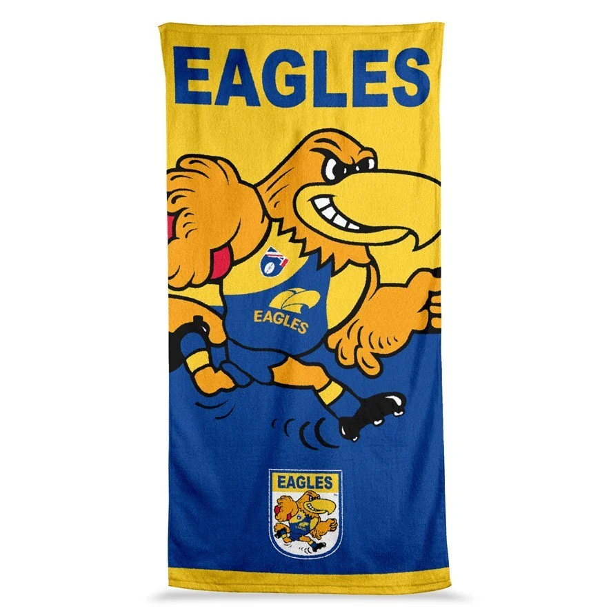 AFL  Jumbo Beach Towel - West Coast Eagles - Team Mascot - 90cmx170cm - Image 2