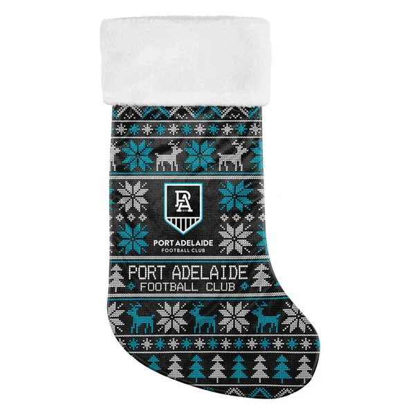 AFL Jumbo Christmas Stocking  Port Adelaide Power  Sweater Print  XMAS - Image 2