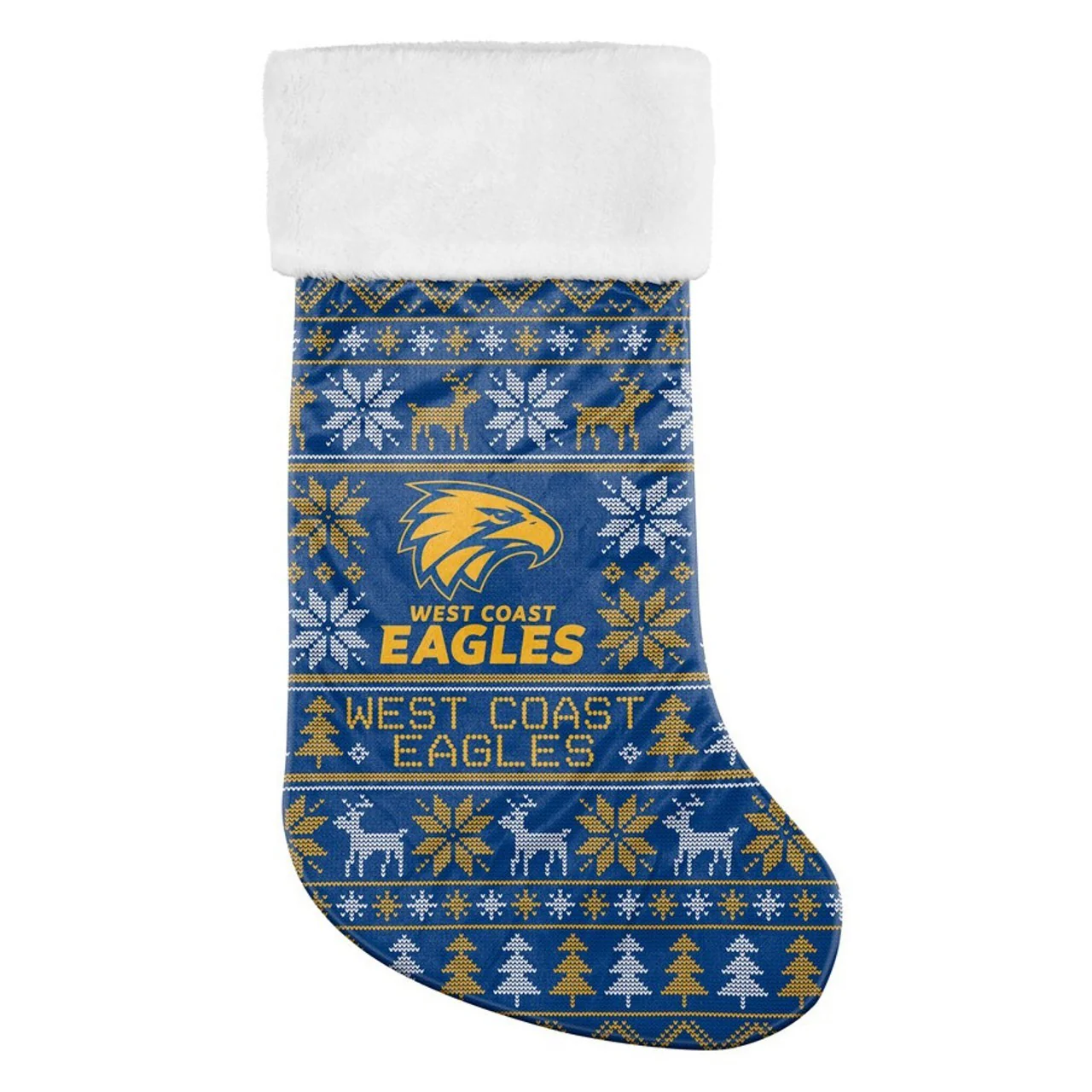 AFL Jumbo Christmas Stocking  West Coast Eagles  Sweater Print  XMAS