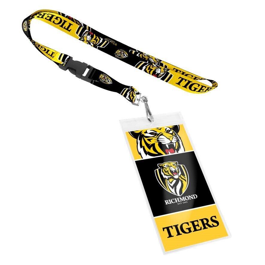 AFL Lanyard & Clear Card Holder - Richmond Tigers - Key Chain - Image 2