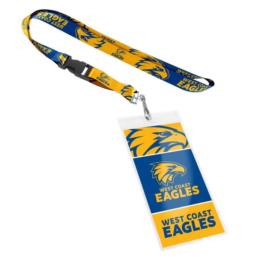AFL Lanyard & Clear Card Holder - West Coast Eagles - Key Chain - Image 2