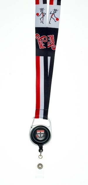 AFL Lanyard with Retractable ID Clip - St Kilda Saints - TROFE - Image 2