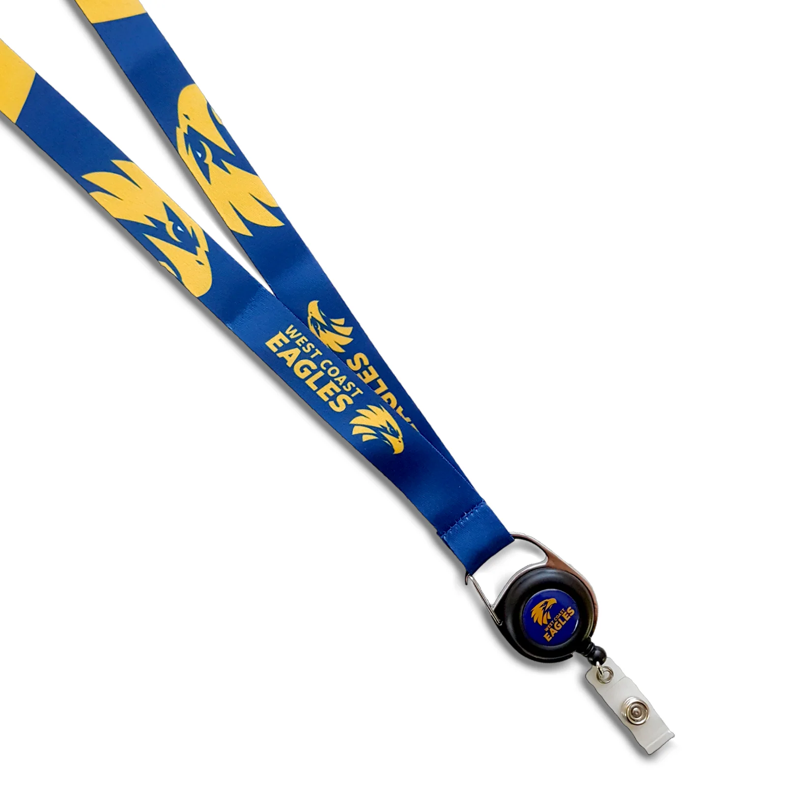 AFL Lanyard with Retractable ID Clip - West Coast Eagles - TROFE - Image 2