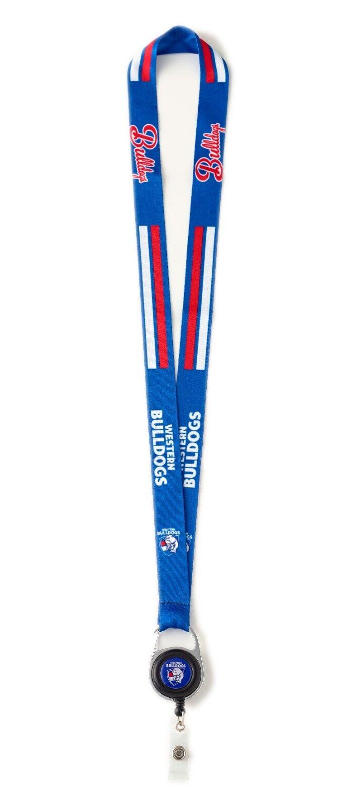AFL Lanyard with Retractable ID Clip - Western Bulldogs - TROFE - Image 2