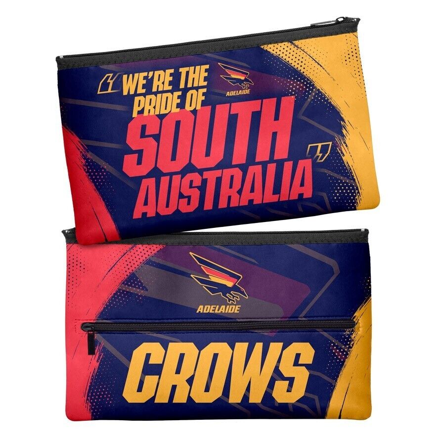 AFL Large Pencil Case - Adelaide Crows - Neoprene - 33cm x 21cm - Image 2