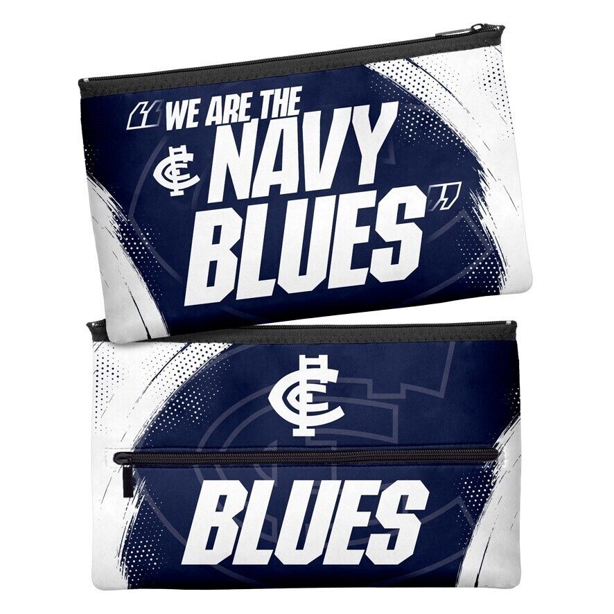 AFL Large Pencil Case - Carlton Blues - Neoprene - 33cm x 21cm - Image 2