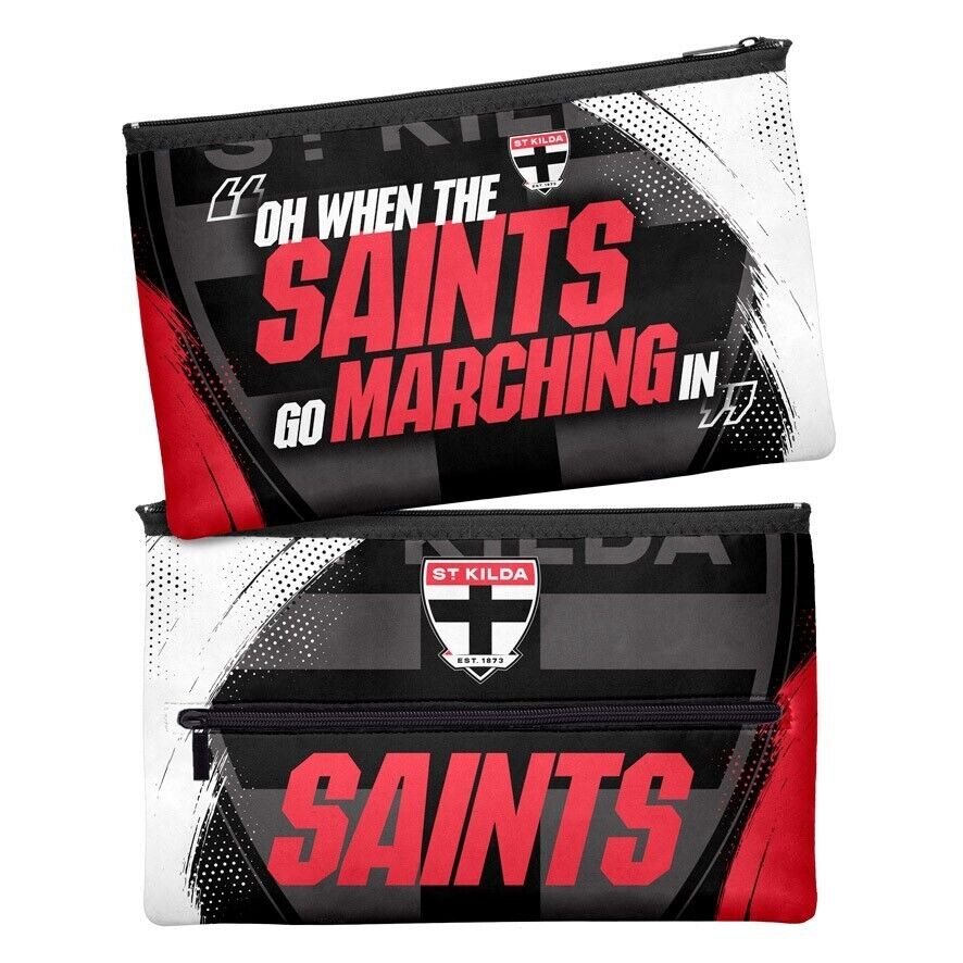 AFL Large Pencil Case - St Kilda Saints - Neoprene - 33cm x 21cm - Image 2