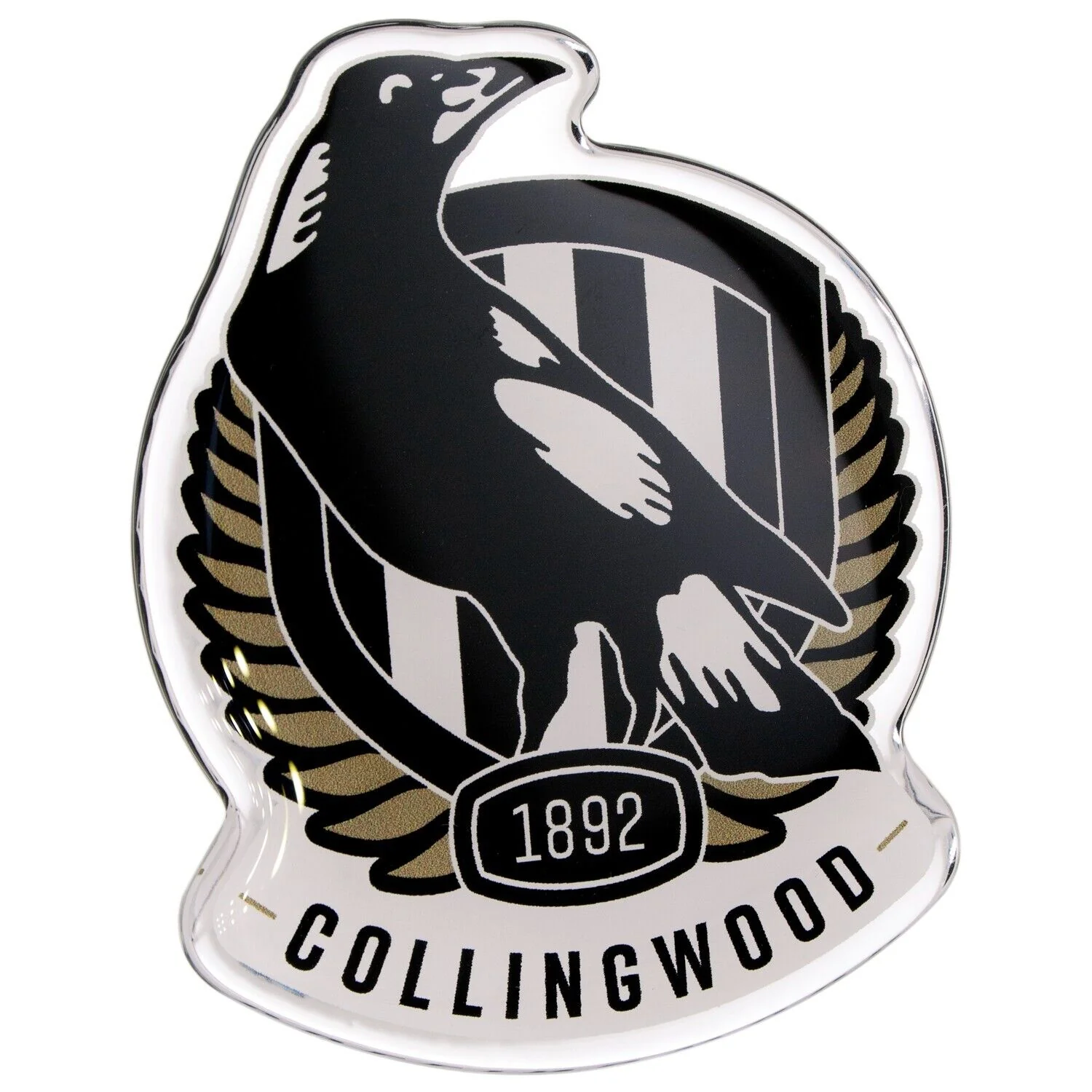 AFL Logo Emblem - Collingwood Magpies - Supporter Car Badge - Image 2
