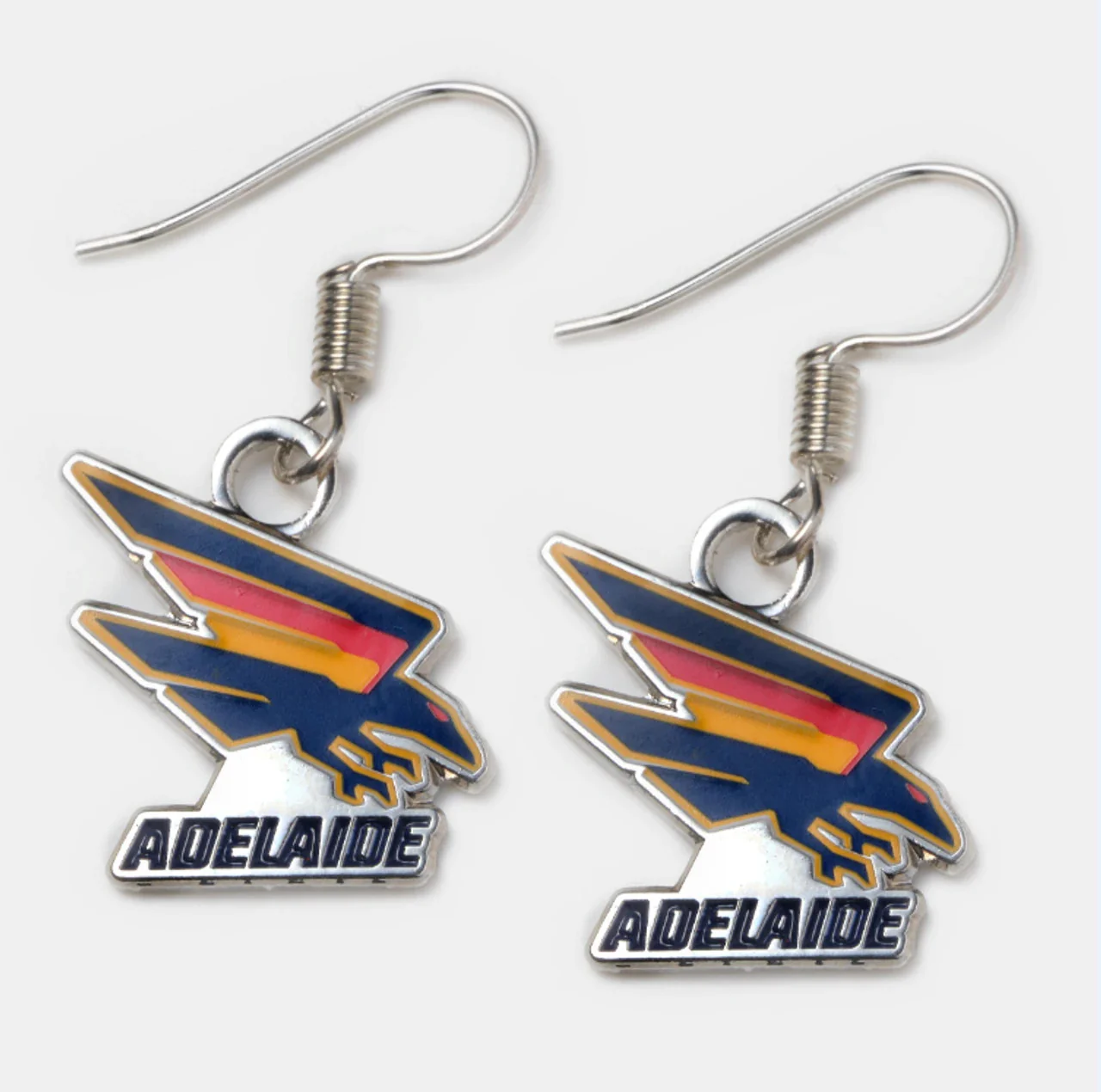 AFL Logo Metal Earrings - Adelaide Crows - Surgical Steel - Drop Earring