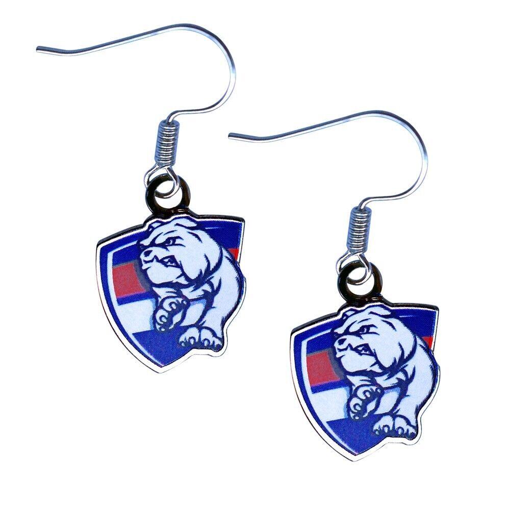 AFL Logo Metal Earrings - Western Bulldogs - Surgical Steel - Drop Earrings - Image 2