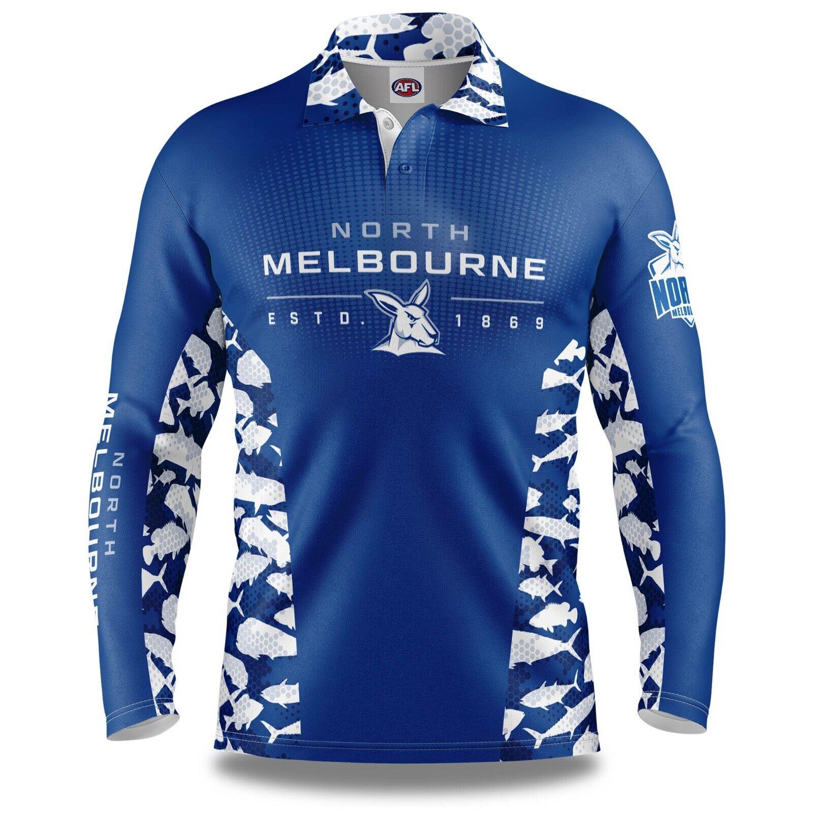 AFL Long Sleeve Reef Runner Fishing Shirt - North Melbourne Kangaroos - Adult - Image 2