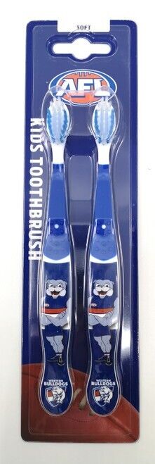 AFL Mascot Kids Toothbrush - Western Bulldogs - Soft/Medium - Image 2
