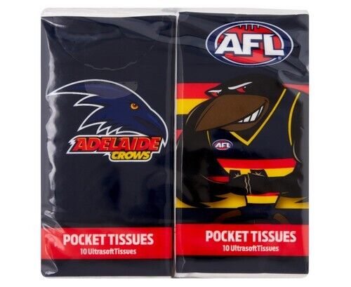 AFL Mascot Pocket Tissue - Adelaide Crows - 4 Pack - Image 2