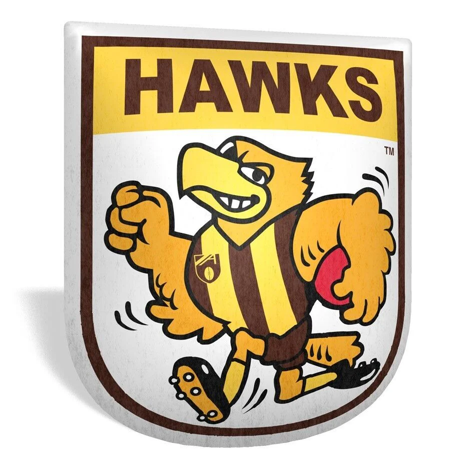 AFL Mascot Shaped Cushion - Hawthorn Hawks - 35cm x 40cm - Pillow - Image 2