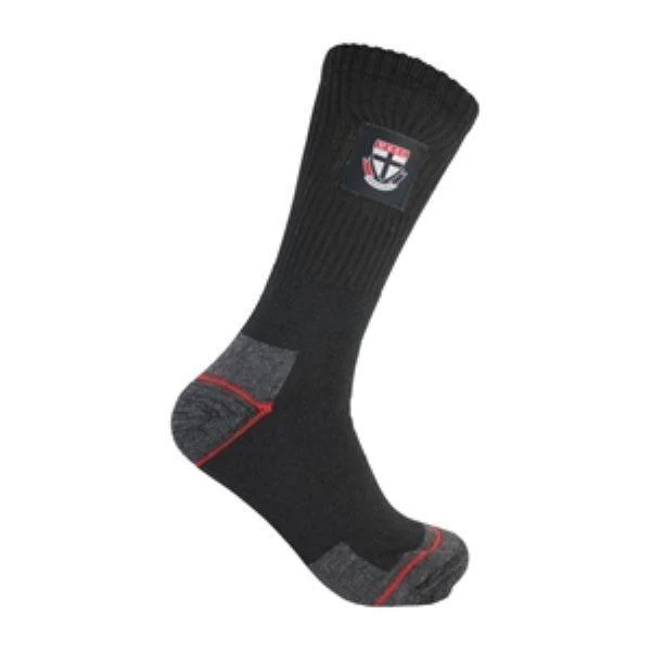 AFL Mens Work Socks - St Kilda Saints - Two Pack - Image 2
