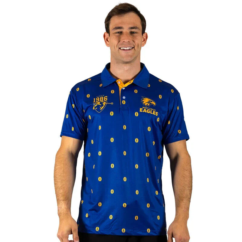 AFL 'Mulligan' Golf Polo - West Coast Eagles - Adult - Mens - Polo