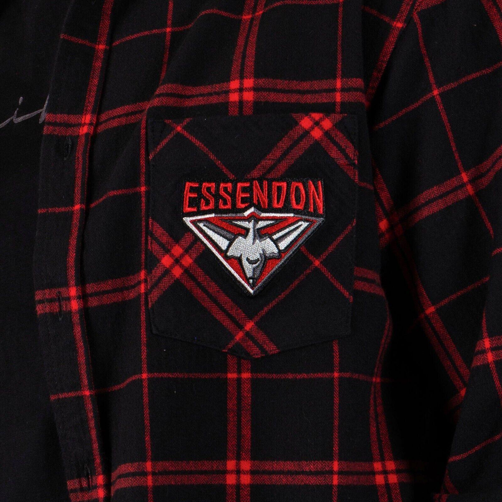 AFL 'Mustang' Flannel Polo - Essendon Bombers - Flanno Shirt - Flannelette - Image 3