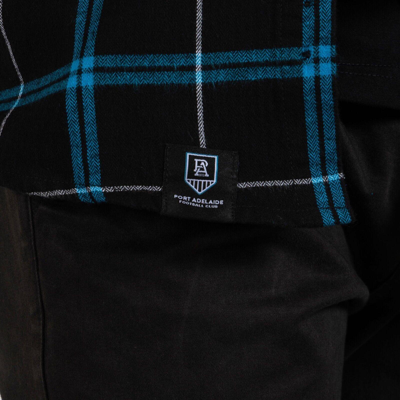 AFL 'Mustang' Flannel Polo - Port Adelaide Power - Flanno Shirt - Flannelette - Image 4
