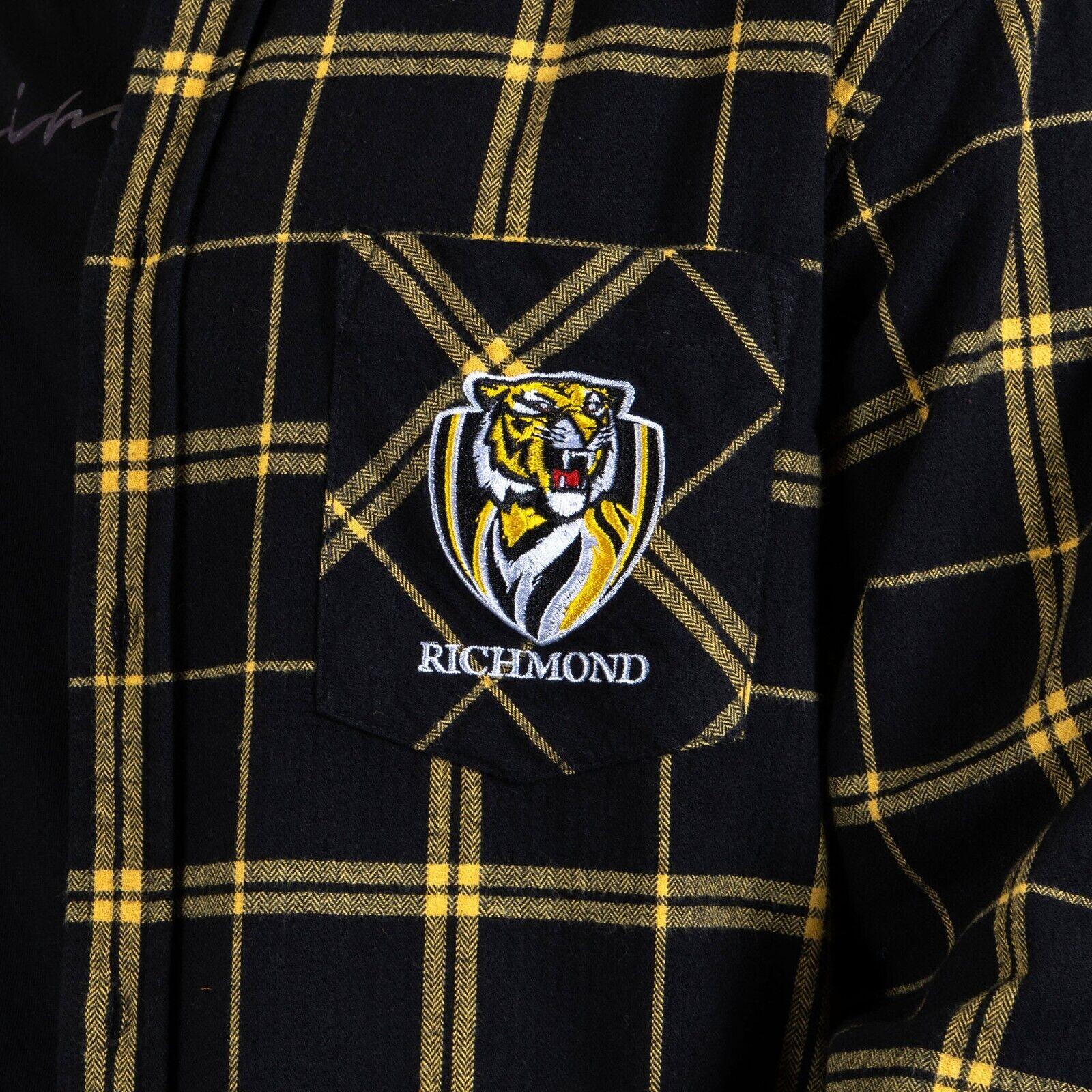 AFL 'Mustang' Flannel Polo - Richmond Tigers - Flanno Shirt - Flannelette - Image 3