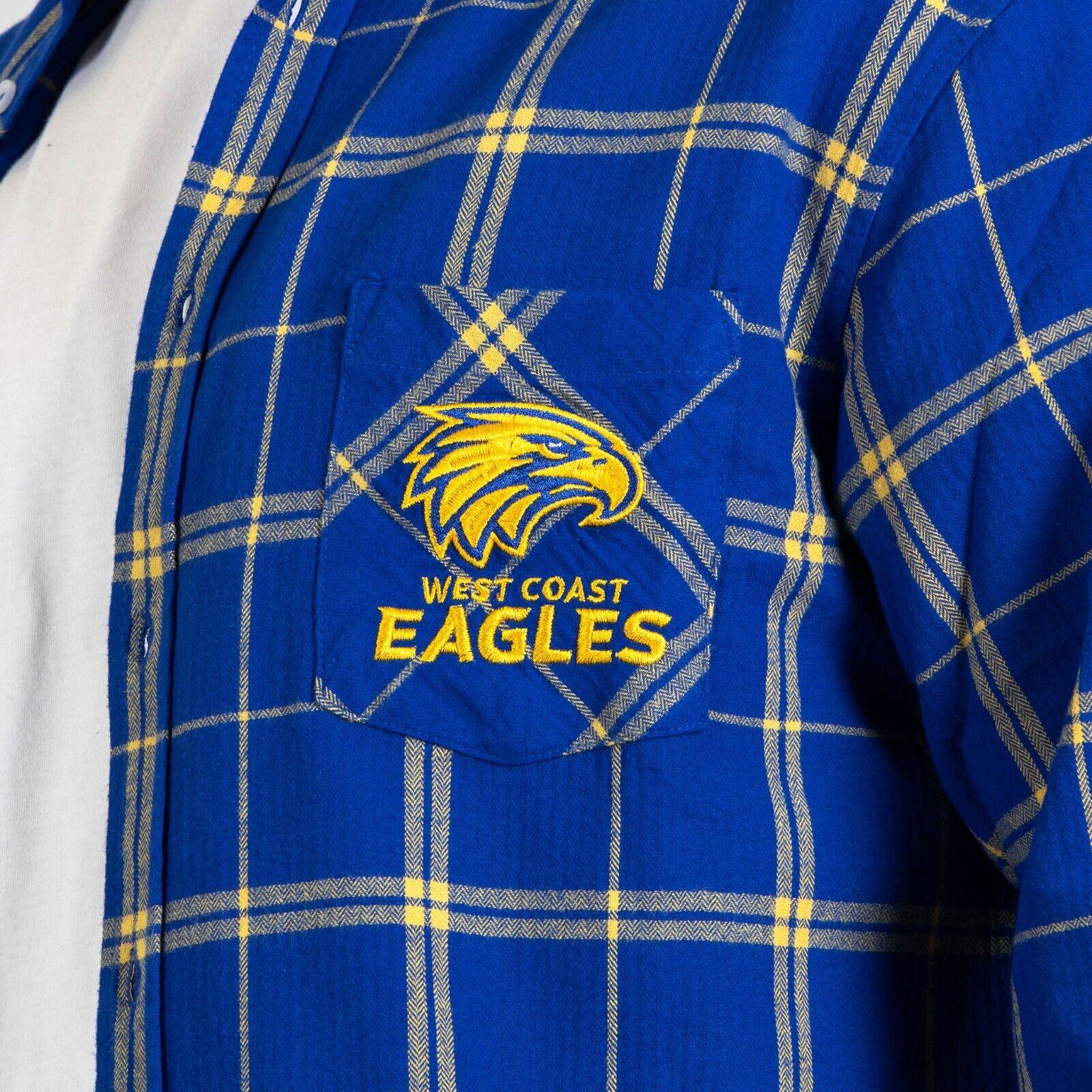 AFL 'Mustang' Flannel Polo - West Coast Eagles - Flanno Shirt - Flannelette - Image 3