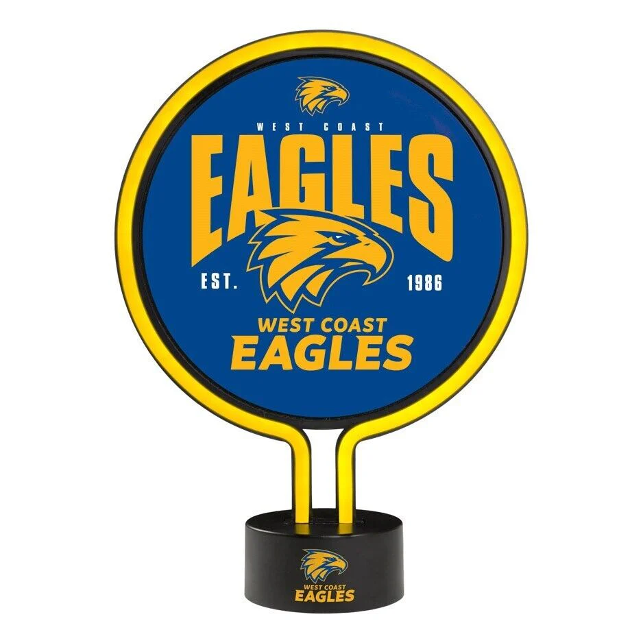 AFL Neon Light - West Coast Eagles - 30 x 21.5 x 8.5cm - Team Logo