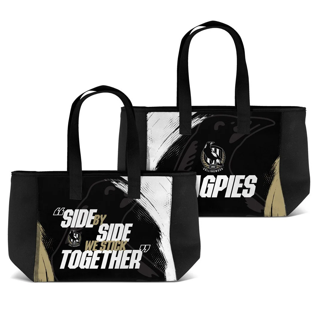 AFL Neoprene Carry Bag - Collingwood Magpies - Zip Opening - Image 2