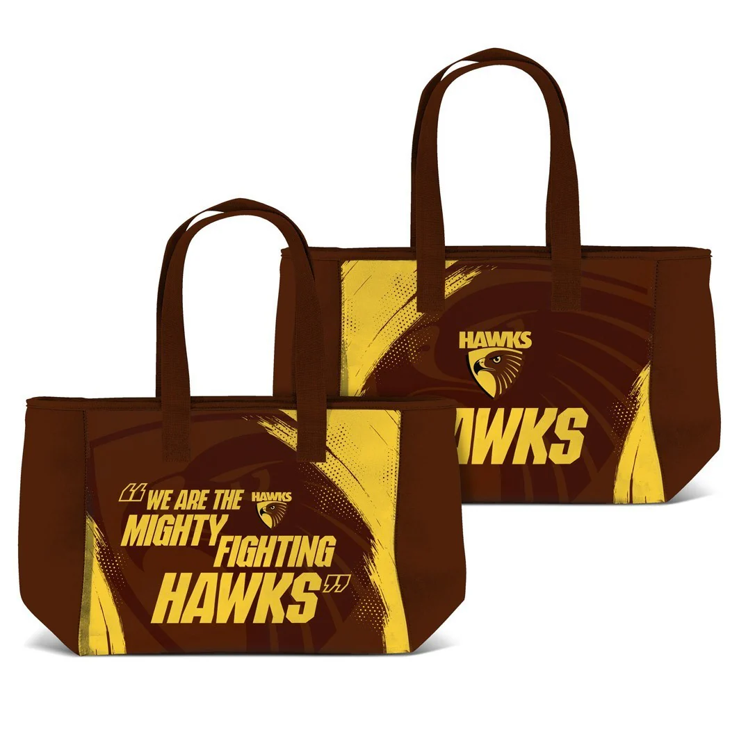 AFL Neoprene Carry Bag - Hawthorn Hawks - Zip Opening - Image 2