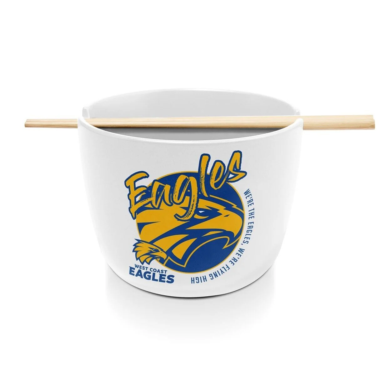 AFL Noodle Bowl with Chopsticks - West Coast Eagles - Ceramic - 490ml Capacity - Image 2